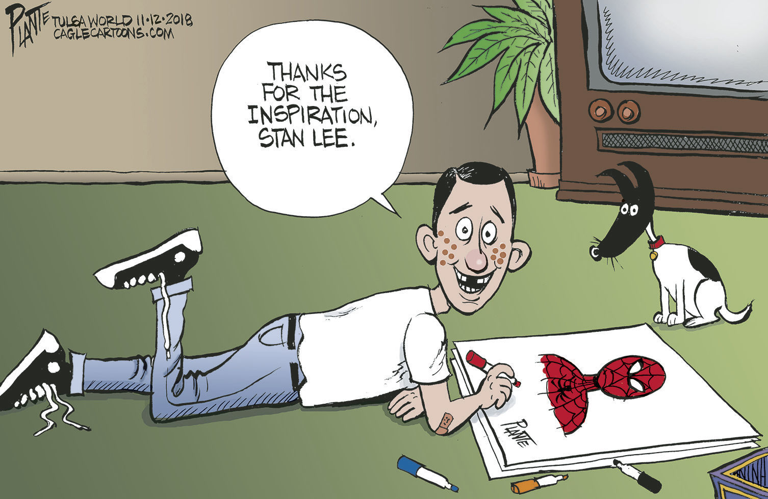 Bruce Plante Cartoon: Superhero